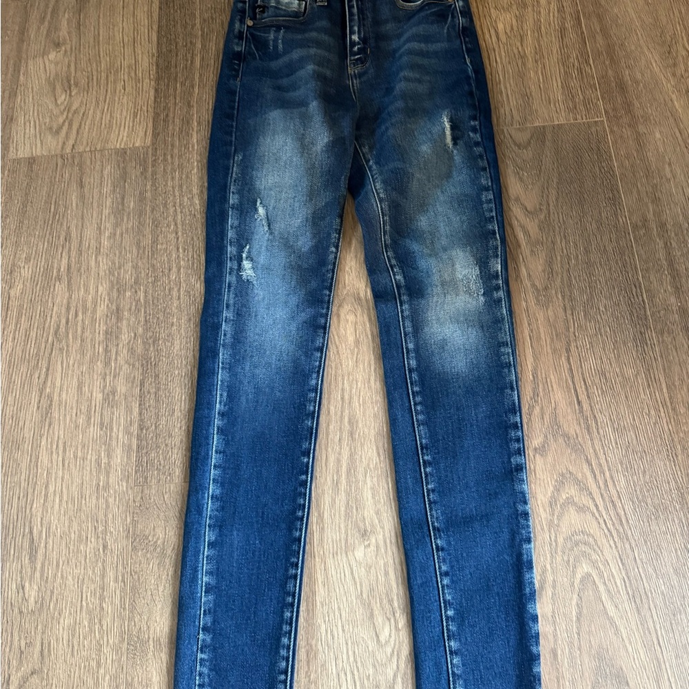 KanCan Distressed Dark Blue Skinny Jeans